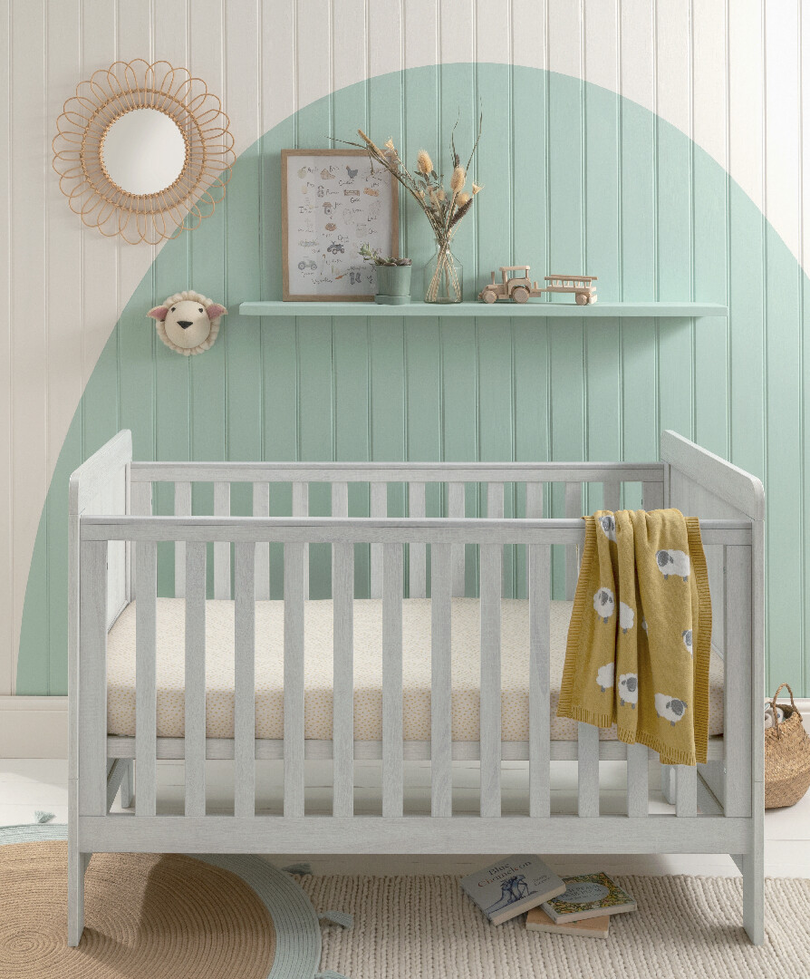 Mamas & Papas Atlas Cot Bed Nimbus White Olivers BabyCare