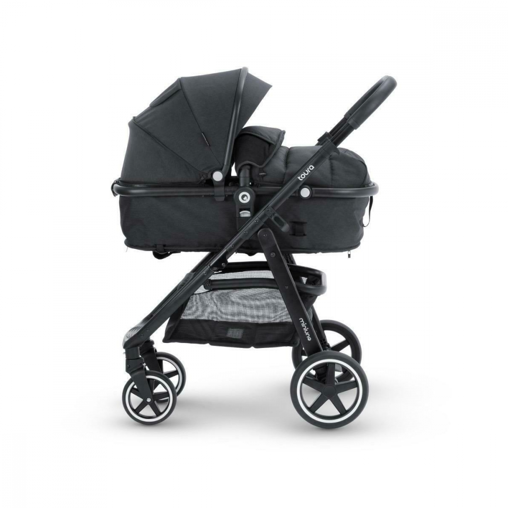 MiniUno Toura Travel System 3 in 1 Pram Black Pram Olivers BabyCare
