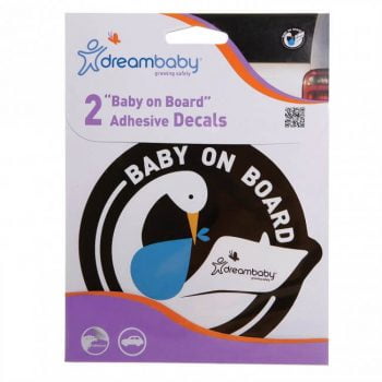 Dreambaby Adhesive Baby On Board Sign (2 Pack) - Blue