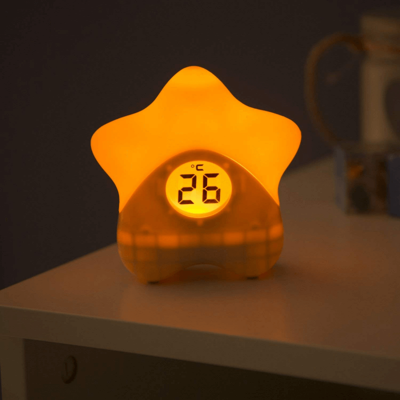 Purflo Starlight Colour Changing Room Thermometer - Yellow