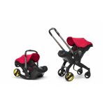 Doona Car Seat Pram 0+ Car Seat Mode or Converts to Stroller - Flame Red + FREE Doona Essentials Bag Black