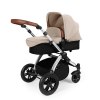 Ickle Bubba Stomp V3 All In 1 Travel System with ISOFIX Base - Sand On Silver 5