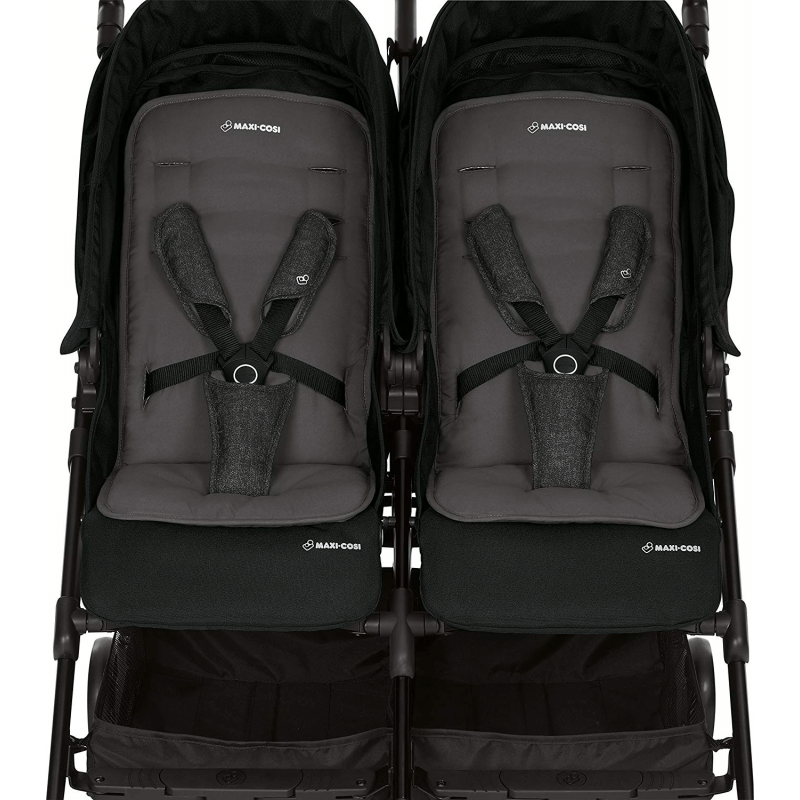 Maxi-Cosi Dana For2 Twin Stroller | Black | Olivers BabyCare