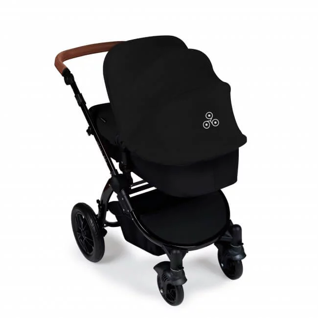 Ickle Bubba Stomp V3 All In 1 Travel System with ISOFIX Base - Black on Black - Image 3