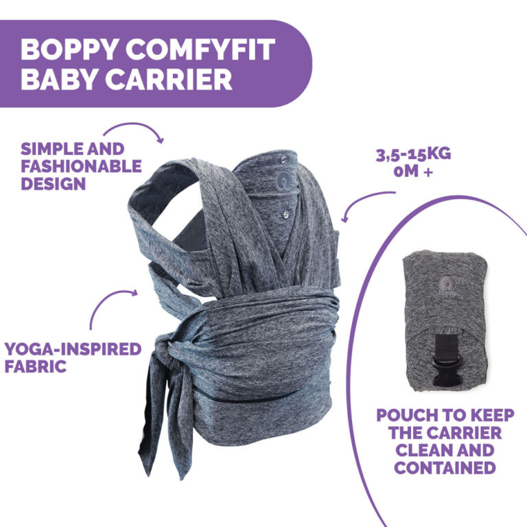 Boppy ComfyFit Baby Carrier Grey Olivers BabyCare