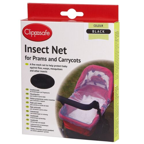Clippasafe Black Insect Net for Prams and Carrycots