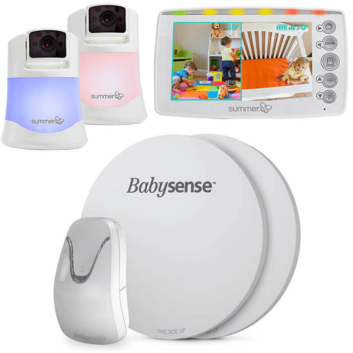 Babysense 7 Breathing & Split Screen Video Baby Monitor, 2