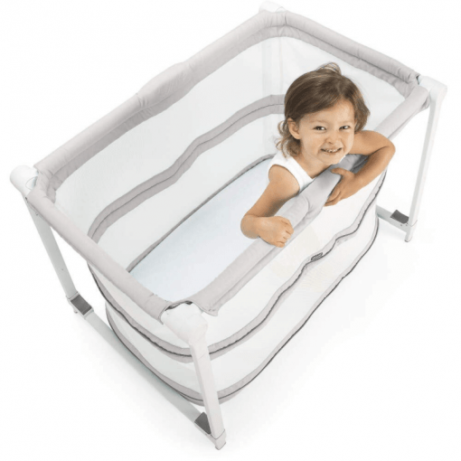 travel cot with zip opening