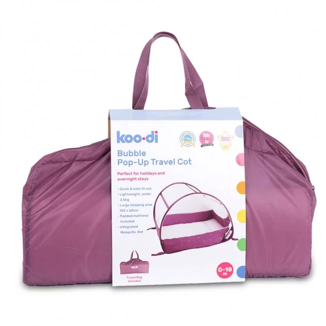 Koo di Pop Up Bubble Travel Cot Gum Drop Olivers BabyCare