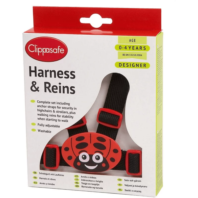 Clippasafe Designer Ladybird Harness Reins Olivers BabyCare