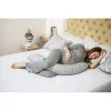 Dreamgenii Nature Cotton Pregnancy & Feeding Pillow - Grey & White 1