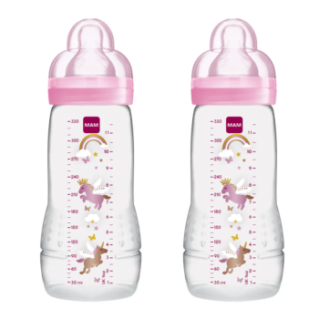 MAM Baby Bottle 330ml – 2 pack – Pink