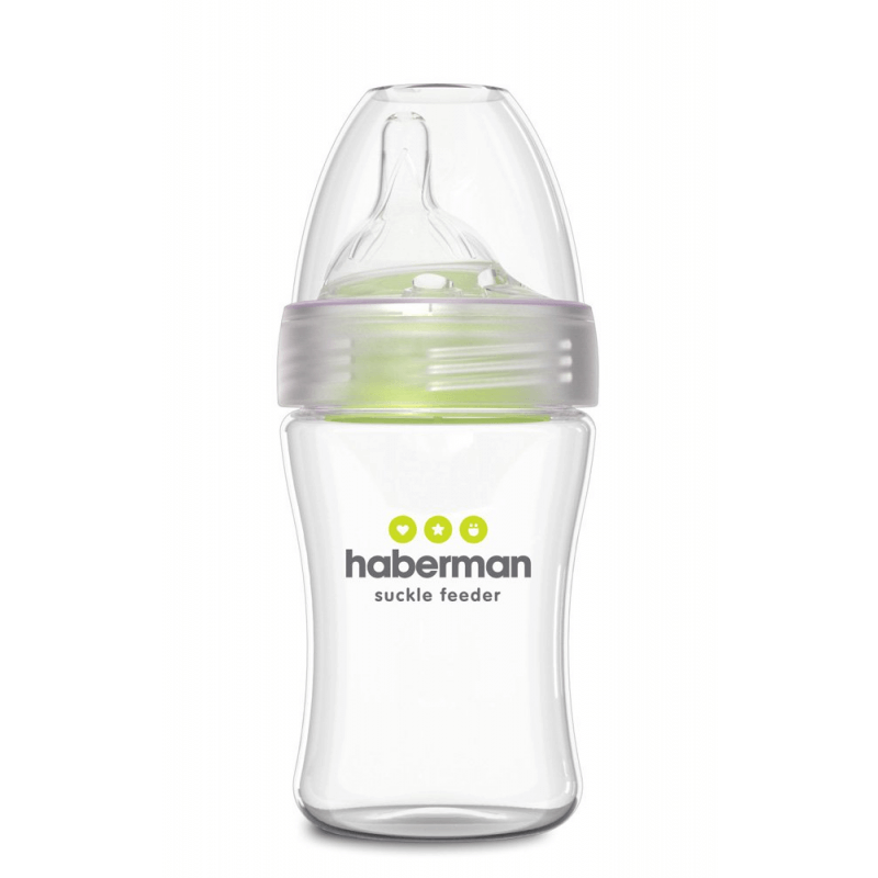 Haberman Suckle Feeder Bottle Variable Flow Technology Single 260ml 
