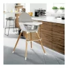 Koo-Di Duo Wooden Highchair - Grey and Beech 7