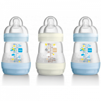 MAM Easy Start Anti-Colic Bottle160ml 3 Pack - Boy
