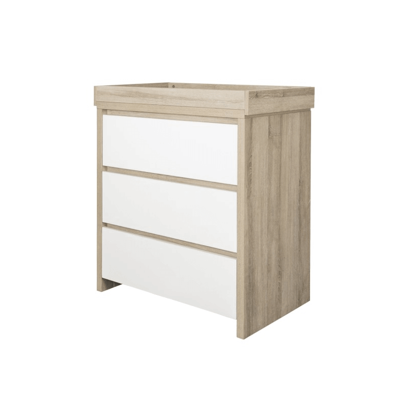 Tutti Bambini Modena Chest Changer - White and Natural Wood Light Wood / White