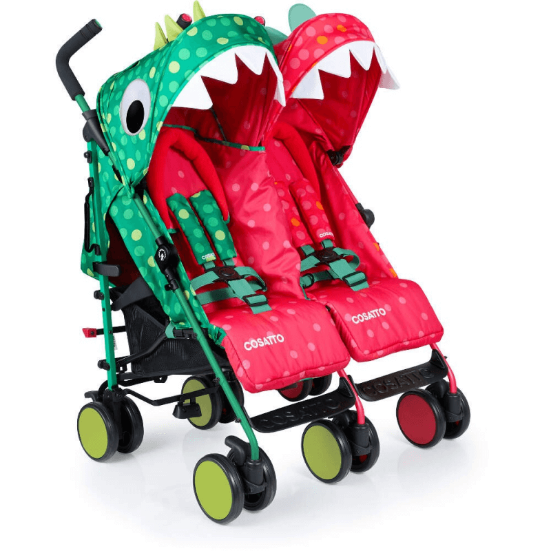 Dinomee and Mo Cosatto Supa Dupa Double/Twin Stroller Suitable from Birth