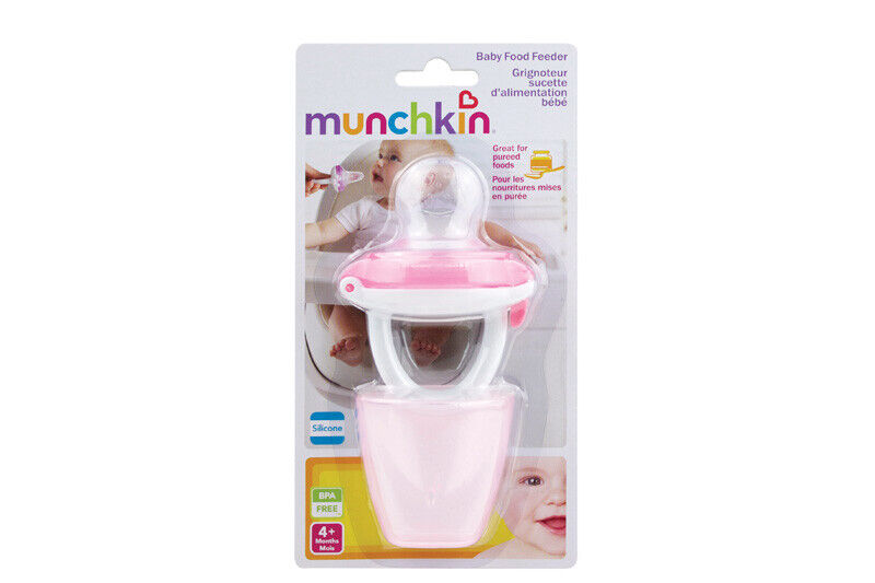 Munchkin Silicone Baby Food Feeder Pink from Olivers Baby Care