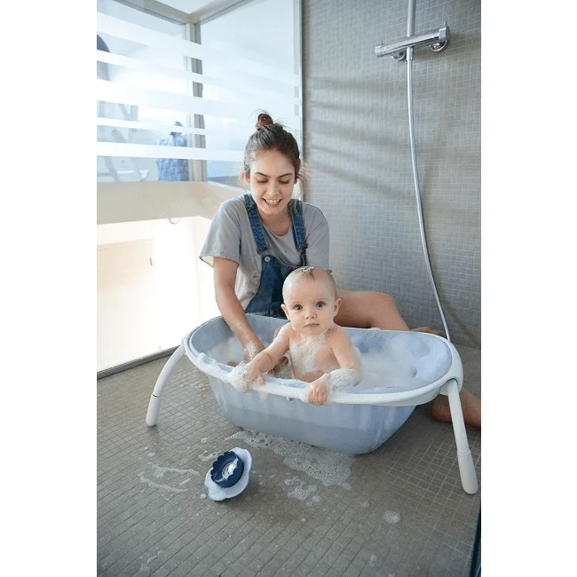 Beaba Ultra-Compact Foldable Textile Bath - Mineral 5