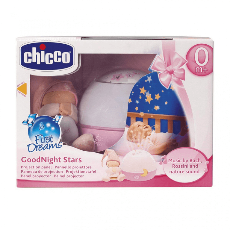 Chicco Goodnight Stars Night Light Projector Pink Olivers BabyCare