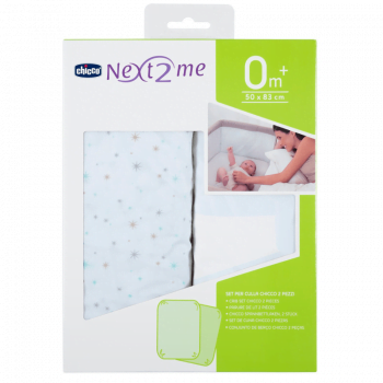 Chicco Next2Me Crib Set of 2 Fitted Sheets - Stars 2