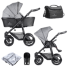 Venicci Shadow 2 in 1 Travel System (7 Piece Bundle) - Denim Grey