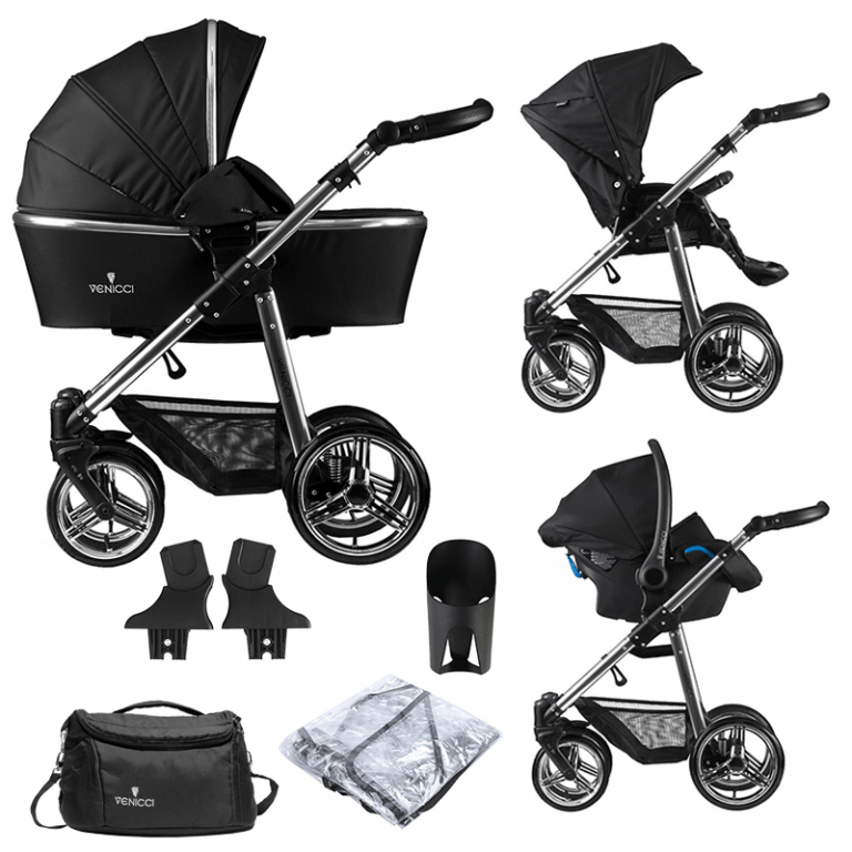 Venicci Silver 3 in 1 Travel System Pram Pushchair Stroller