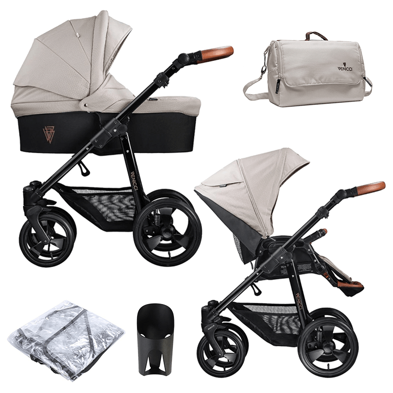 Venicci Gusto 2 in 1 Travel System (7 Piece Bundle) Cream Olivers BabyCare