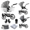 Venicci Pure 3 in 1 Travel System (9 Piece Bundle) - Denim Grey