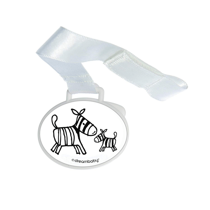 Dreambaby Pacifier Holder - Lion And Zebra 2 Pack White / Black
