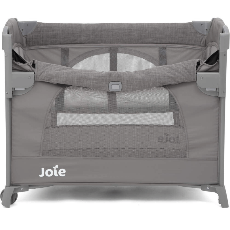 Joie Kubbie Sleep Compact Travel Cot Foggy Grey Olivers Babycare