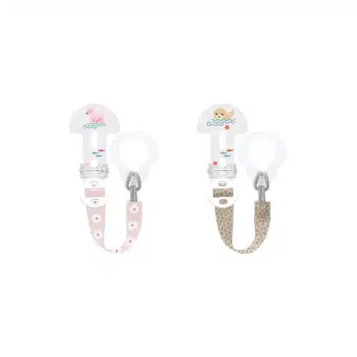 MAM Soother Clip Twin Pack - Pink