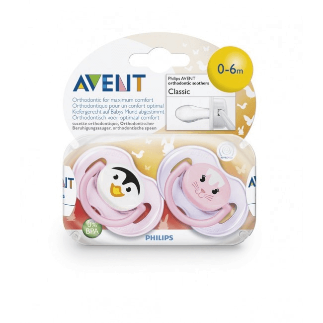 Philips Avent BPA-Free Animal Soothers 0-6 Months Multicoloured Unisex