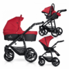 Venicci Soft Vento 3 in 1 Travel System - Denim Red & Black
