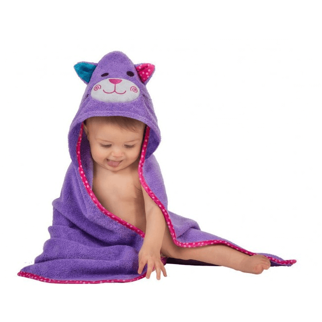 Zoocchini Baby Hooded Towels - Kallie the Kitten Multicoloured