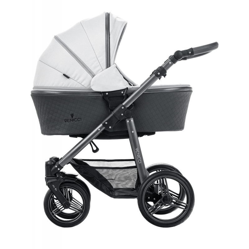 Venicci Carbo Lux 3 in 1 Travel System Light Grey Pram Pushchair