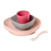 Beaba Silicone 4 Piece Meal Set - Pink