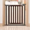 Fred Pressure Fit Wooden Stairgate - Dark 1