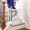 Fred Pressure Fit Wooden Stairgate - White 2