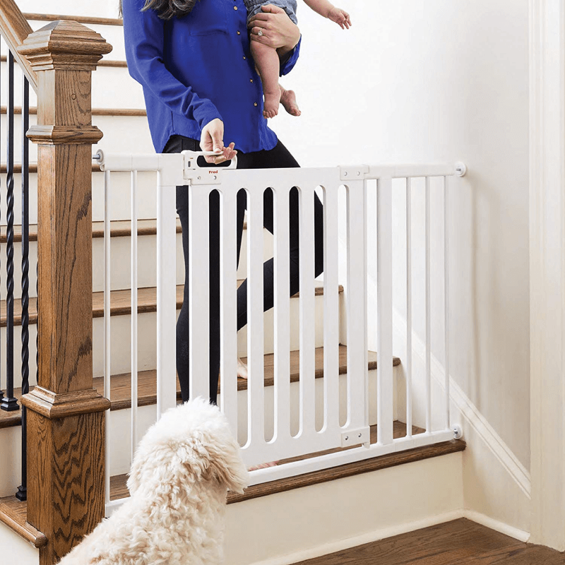 Fred Pressure Fit Wooden Stairgate, Baby Gate Wooden White