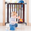 Fred Safety Screw Fit Dark Wood Baby Safety Gate to Fit Openings 75cm to 104cm 1