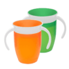 Munchkin Miracle 360 Trainer Cup (7oz/207ml) - Green & Orange (2 Pack)