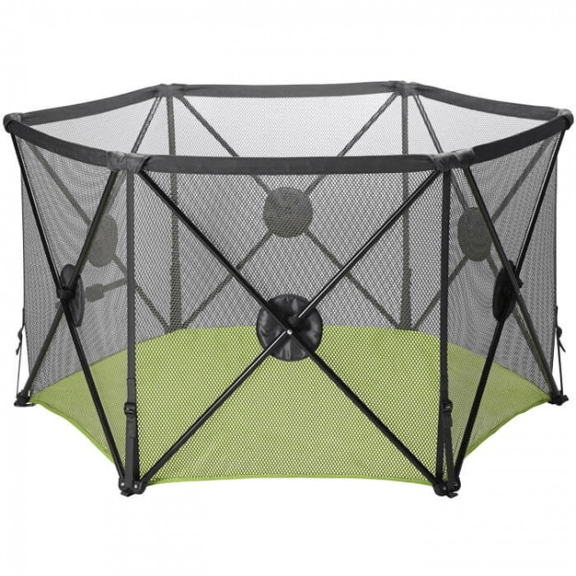 Callowesse Pop Up and Play Playpen with Securing Lock and Cushioned Guards Green / Black Unisex