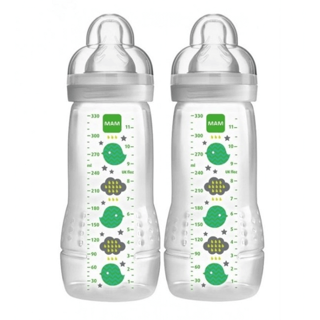 Unisex MAM Baby Bottle 330ml 2 Pack