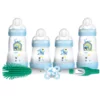 MAM Anti-Colic Self Sterilising Newborn Feeding Set - Boy