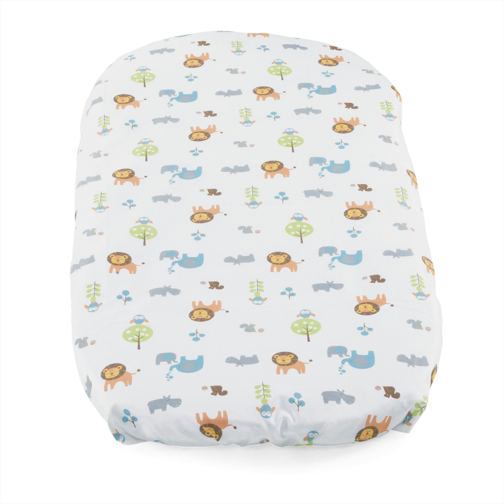 Chicco Baby Hug Set of 2 Fitted Sheets - Little Animals White