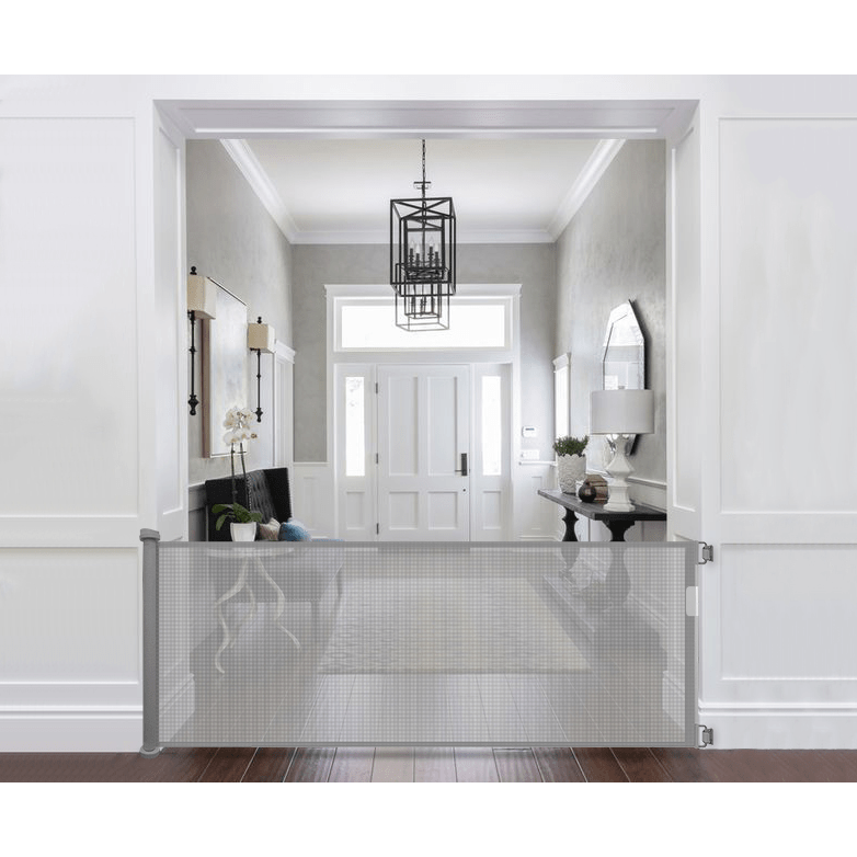 Callowesse Air Retractable Stair Gate Grey Extendable to 140cm