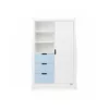 Obaby Stamford Double Wardrobe – White with Bonbon Blue