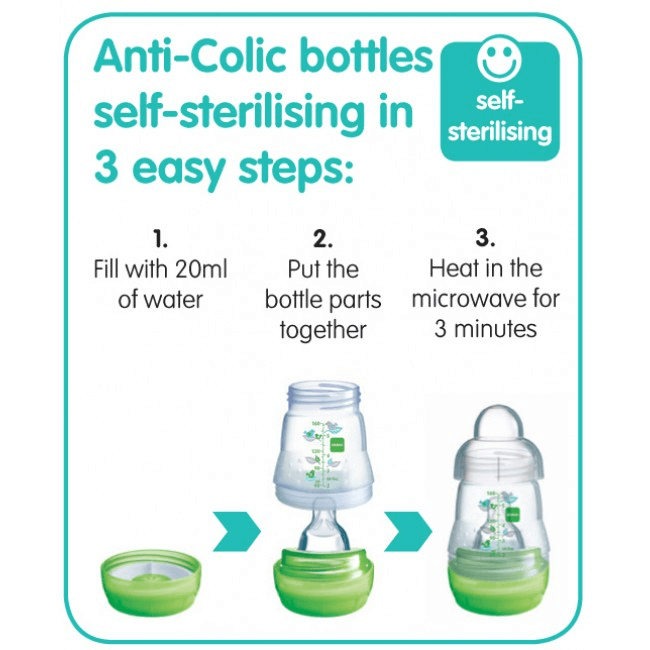 mam self sterilising bottles