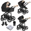 Venicci Lanco Prestige Gold Edition 3 in 1 Travel System (9 Piece Bundle) - Black